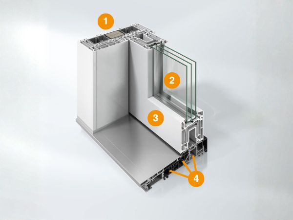 Schüco Hebeschiebetür Technik 3 Glas
