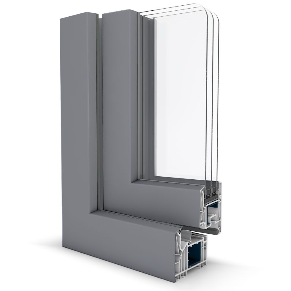 Fenster Silbergrau